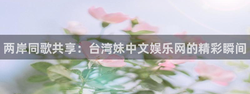 开丰娱乐：两岸同歌共享：台湾妹中文娱乐网的精彩瞬间